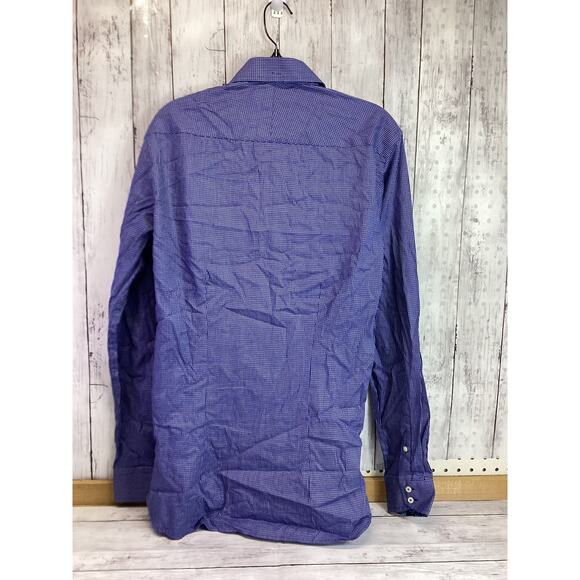 Ted Baker Endurance Men's Button-Down Shirt Bright Purple Patterned XL - Picture 2 of 4